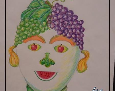 عکس نقاشی غذای سالم و ناسالم سخت