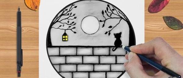 عکس نقاشی فانتزی دخترانه اسان مرحله به مرحله
