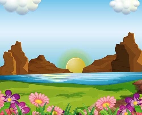 عکس نقاشی فصل بهار کلاس ششم