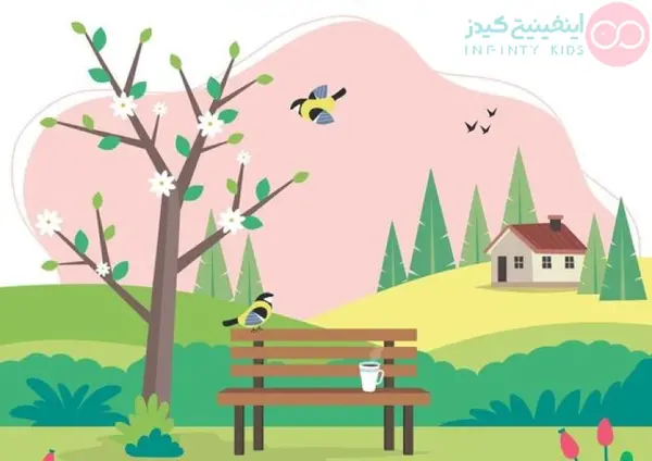 عکس نقاشی فصل بهار کلاس هفتم