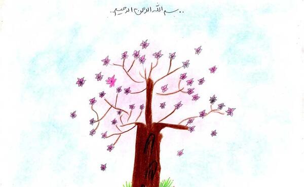 عکس نقاشی فصل بهار کلاس هفتم