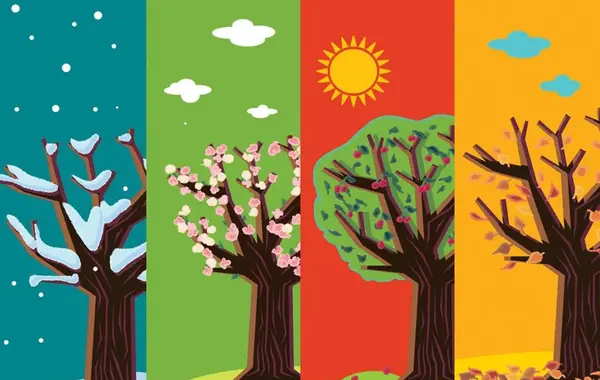 عکس نقاشی فصل پاییز کلاس دوم