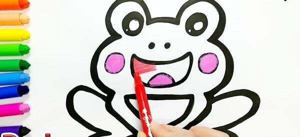 عکس نقاشی قورباغه خوشگل