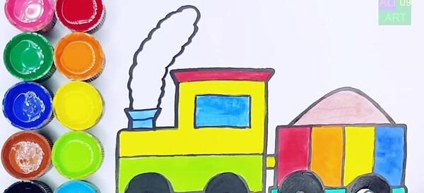 عکس نقاشی قطار بزرگ
