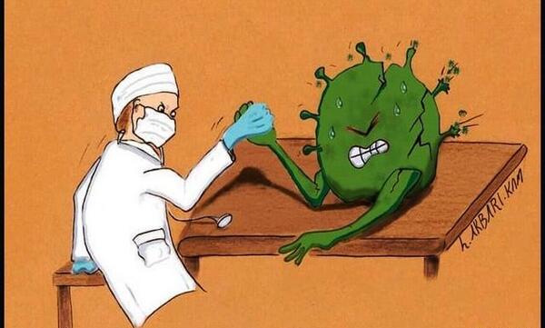 عکس نقاشی کرونا ملودی آسان
