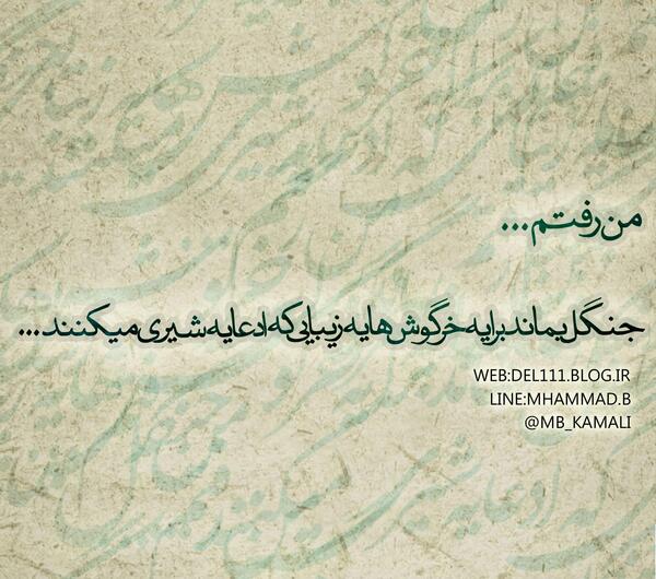 عکس نوشته من که رفتم