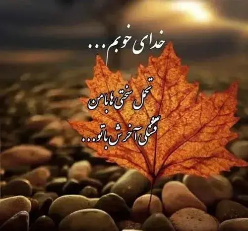 عکس نوشته من تنها نیستم خدارو دارم