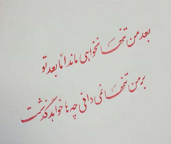 عکس نوشته من تورا ناب ترین شعر زمان میدانم