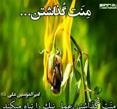عکس نوشته درباره ی منت گذاشتن