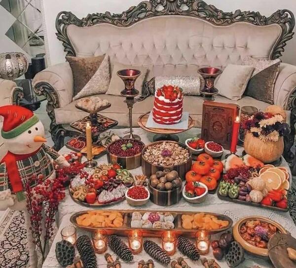 عکس ایده چیدمان یلدای عروس