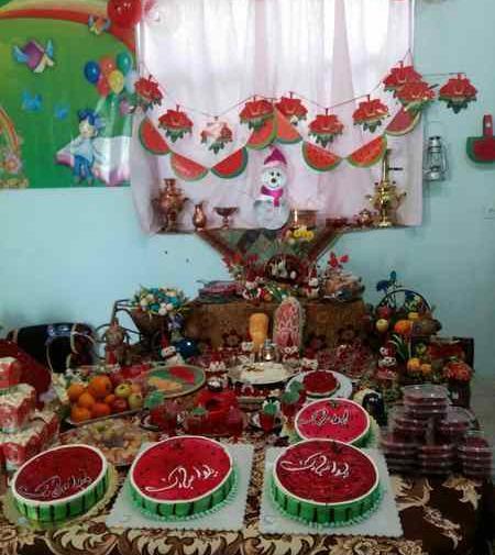 عکس ایده جشن یلدا در مدرسه