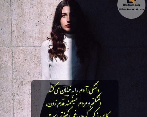 عکس نوشته آزرده دل از کوی تو رفتیم
