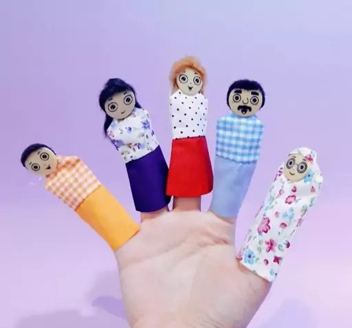 عکس عروسک انگشتی خانواده