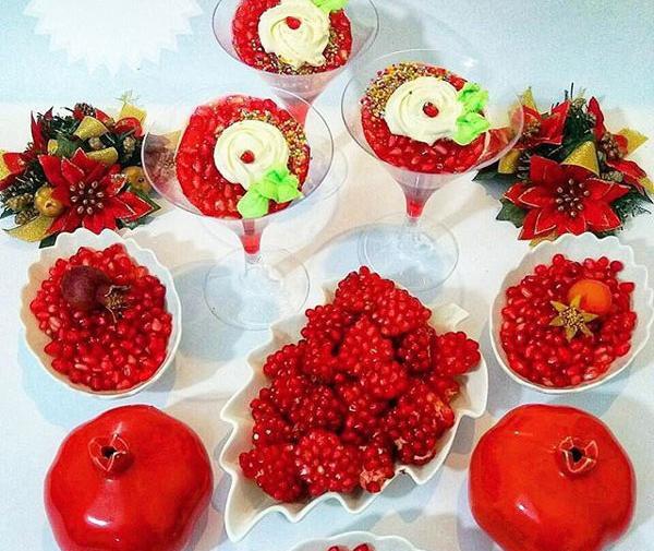عکس ایده سفره یلدایی عروس