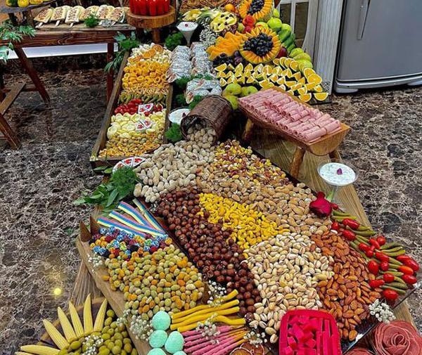 عکس ایده سفره یلدایی عروس