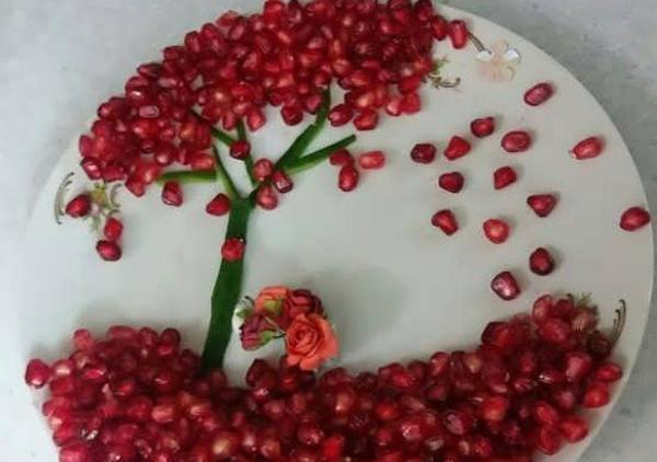 عکس ایده برای تزیین انار شب یلدا