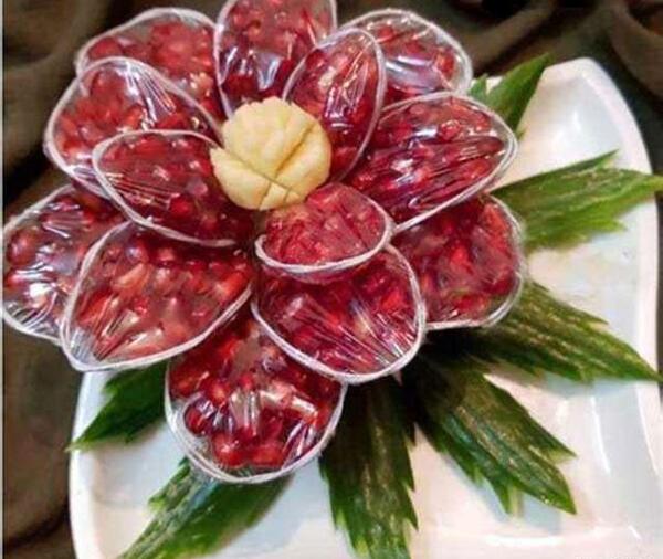 عکس ایده برای تزیین انار شب یلدا