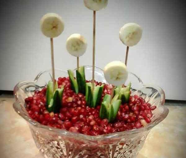 عکس ایده با انار برای شب یلدا
