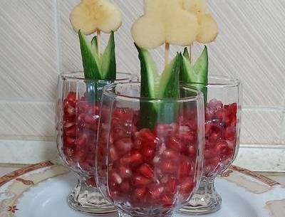 عکس ایده با انار برای شب یلدا