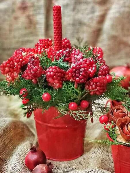 عکس ایده با انار برای شب یلدا