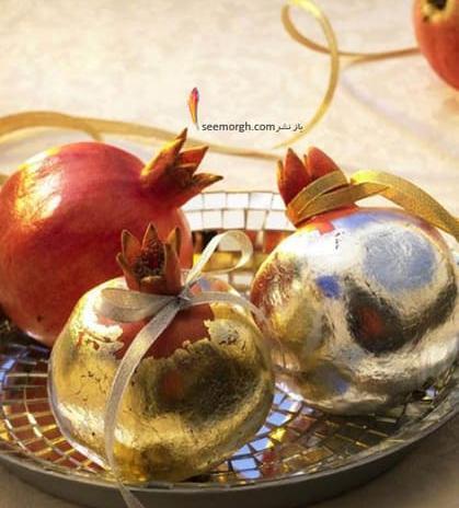 عکس ایده با انار برای شب یلدا