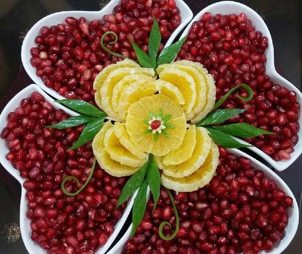 عکس ایده شب یلدا انار