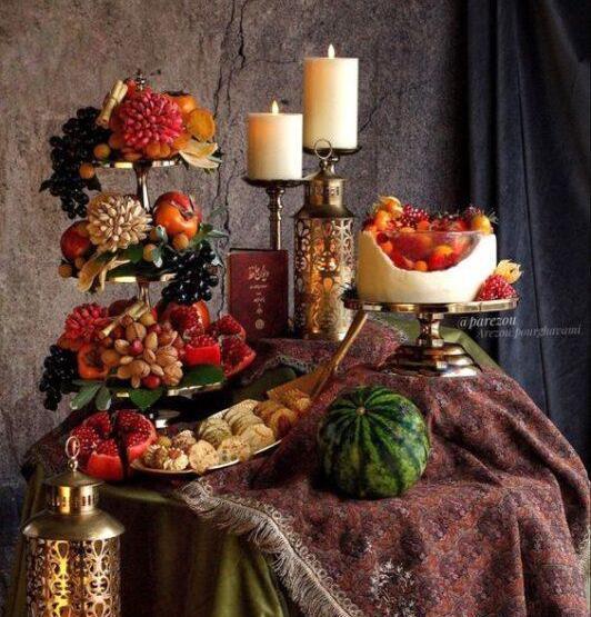 عکس ایده برای تزیین شب یلدا