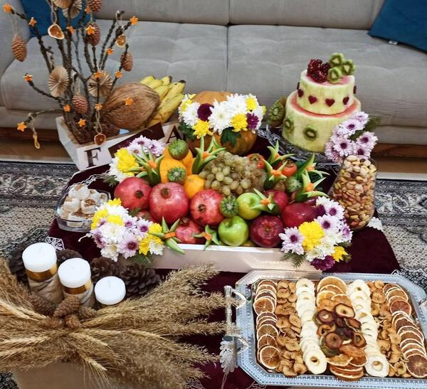 عکس ایده تزیین یلدا برای عروس