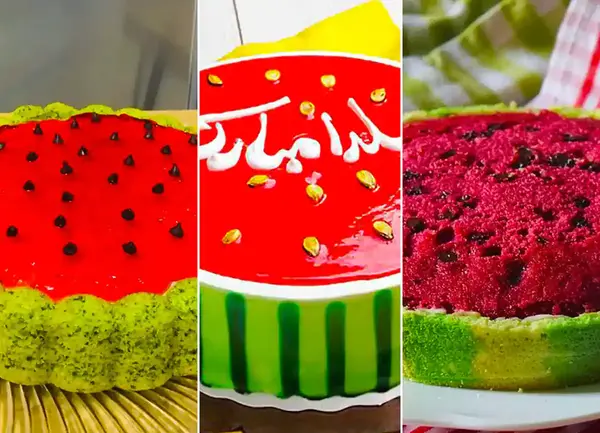 عکس ایده کیک یلدا جدید