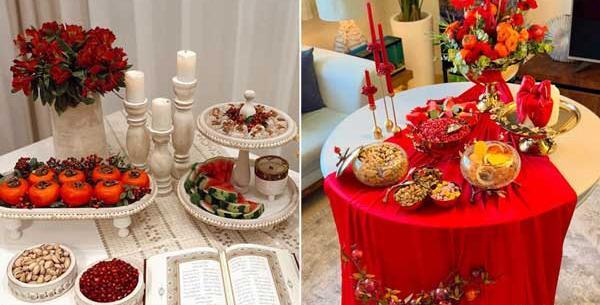 عکس ایده چیدمان یلدایی ساده و شیک