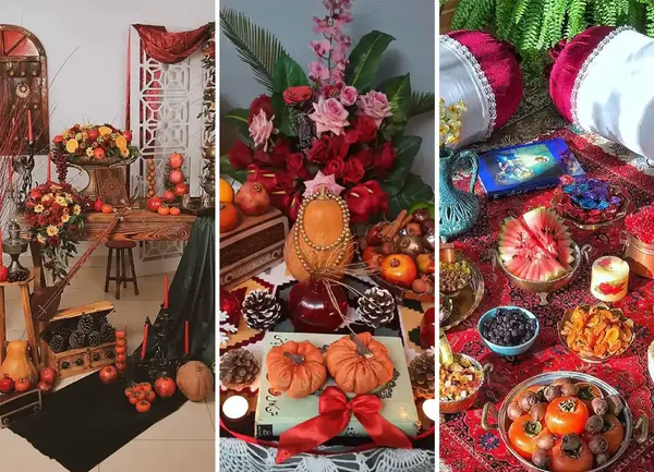 عکس ایده چیدمان یلدایی ساده و شیک