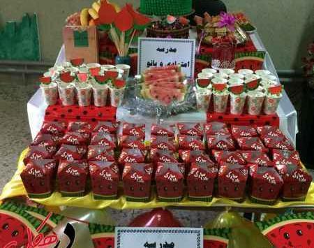 عکس ایده خوراکی یلدا برای مدرسه