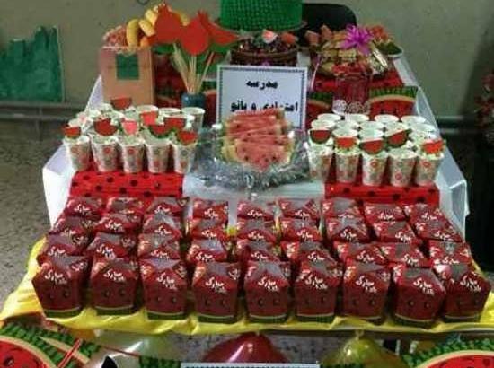 عکس ایده خوراکی برای شب یلدا در مدرسه