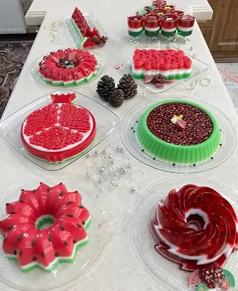 عکس ایده برای شب یلدا با ژله