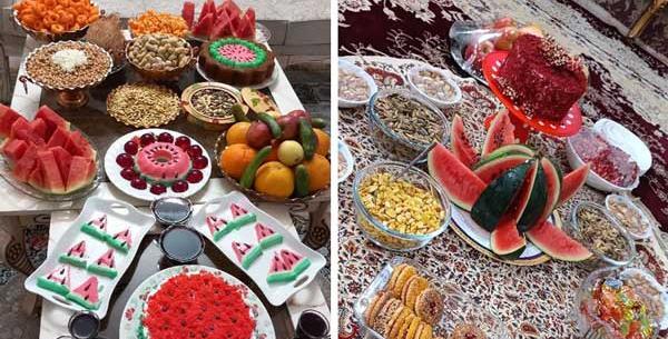 عکس ایده برای سفره یلدا ساده