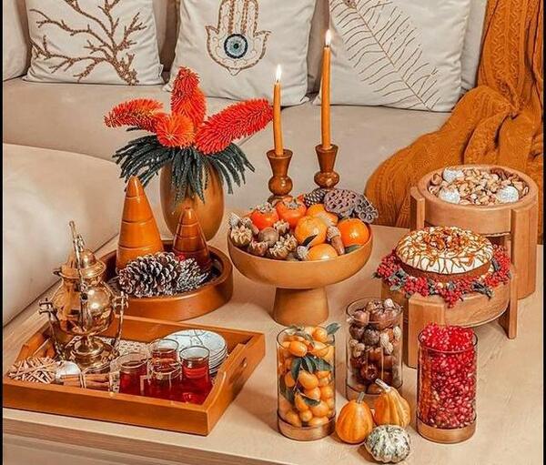 عکس ایده برای سفره یلدا ساده