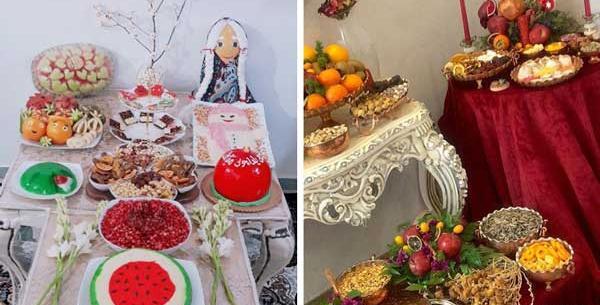 عکس ایده سفره شب یلدا ساده
