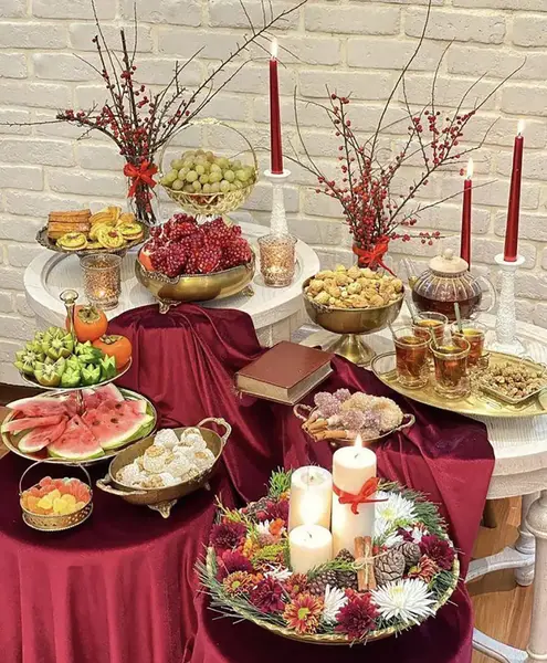 عکس ایده سفره یلدایی ساده
