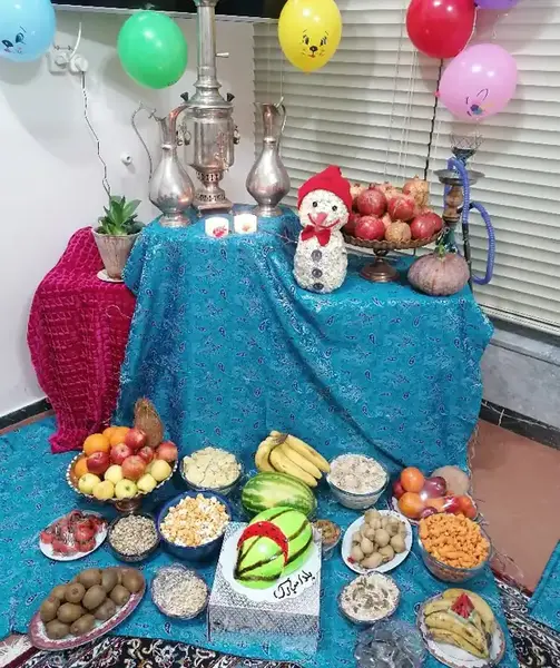 عکس ایده سفره یلدایی ساده