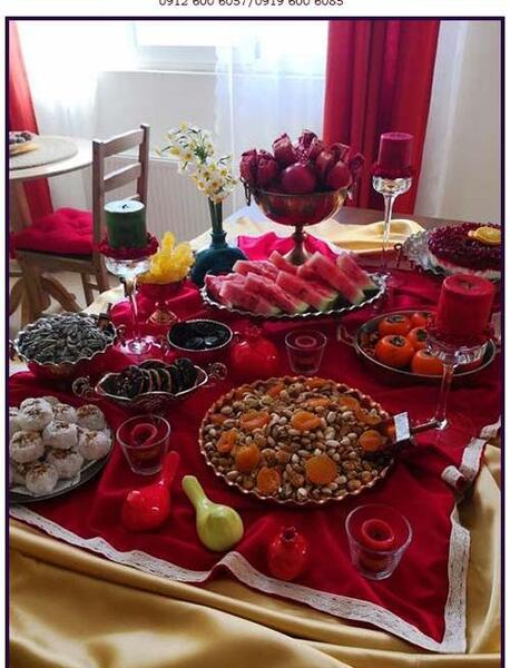 عکس ایده سفره یلدایی ساده