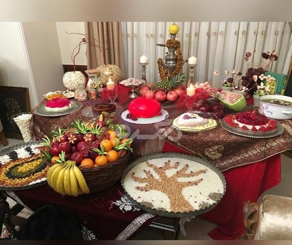 عکس ایده سفره یلدا عروس