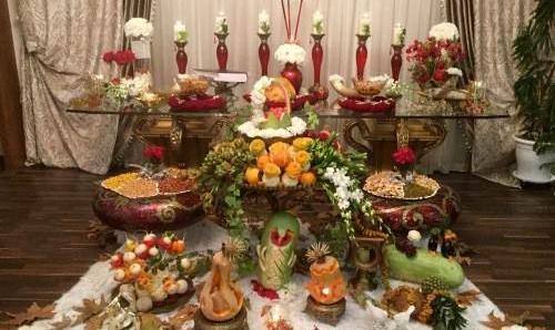 عکس ایده سفره یلدا عروس