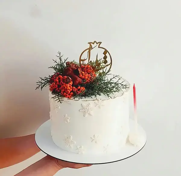عکس ایده تزیین کیک شب یلدا