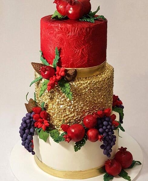 عکس ایده برای کیک یلدایی