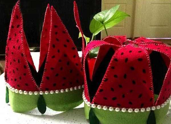 عکس ایده گیفت یلدا با نمد