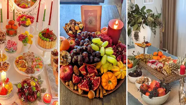 عکس ایده میز یلدایی ساده