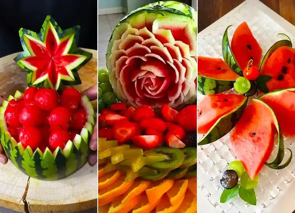 عکس ایده برای تزیین هندوانه شب یلدا