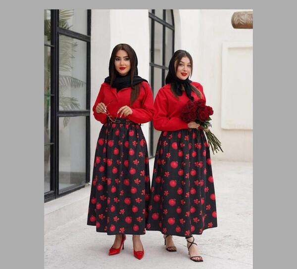 عکس لباس یلدایی زنانه پوشیده