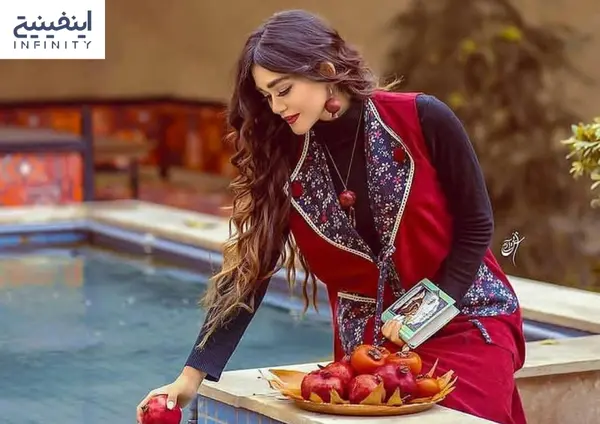 عکس لباس یلدایی زنانه پوشیده