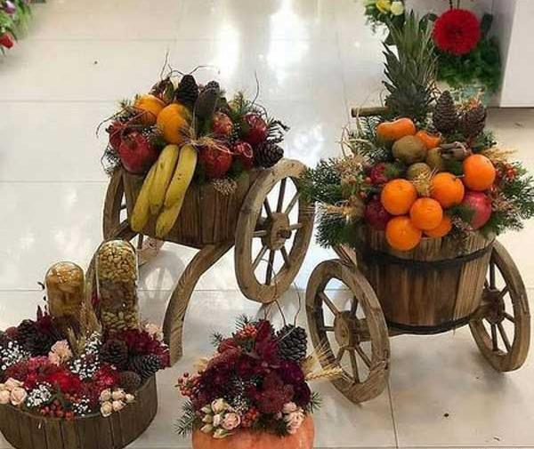 عکس تزیین لباس یلدایی عروس